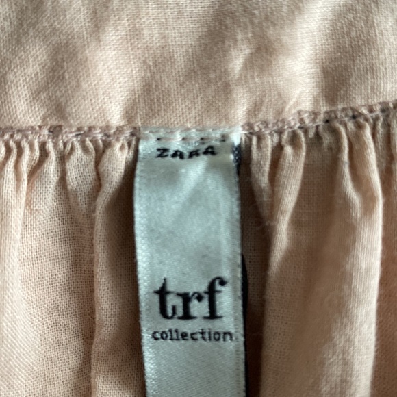 Zara trf Collection Embroidered Long Sleeve Tunic with Pom-Pom Tie - Picture 12 of 13